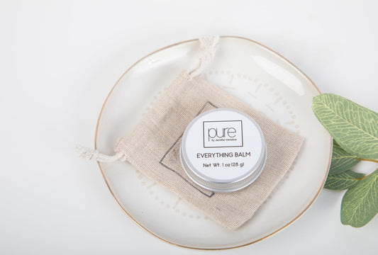 Our Everything Balm synergistically works by bringing herbal nutrients from Calendula and Chamomile and healing properties from pure Essential Oils and bringing them together to create the perfect balm to promote healing of your skin. Apply to scrapes, dry skin and rashes to help soothe, calm and promote healing of your skin. 